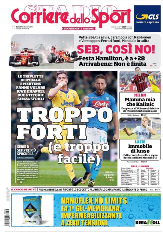 Corriere Dello Sport 18 Settembre 2017
