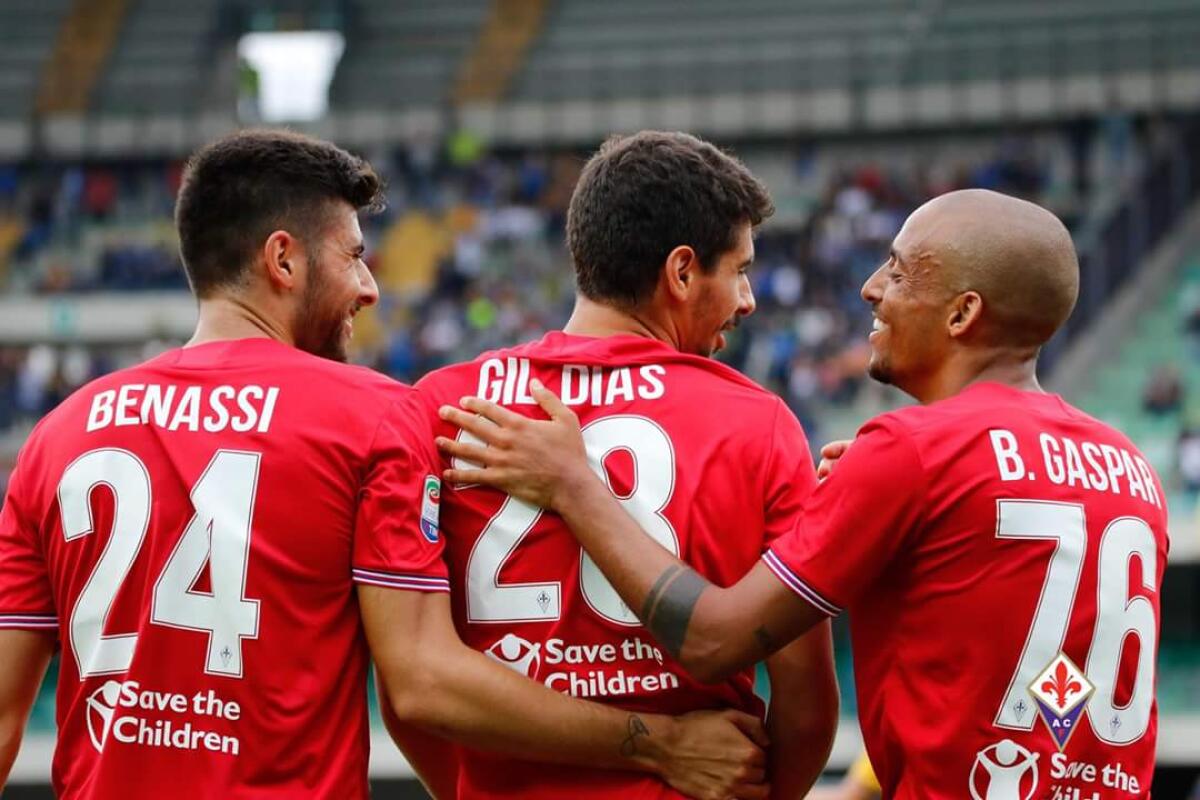 Gil Dias e la sua scommessa per la Fiorentina. Corvino si fida di lui, il riscatto sarà di 20 milioni di euro - Gil Dias, Benassi, Bruno Gaspar Verona Fiorentina