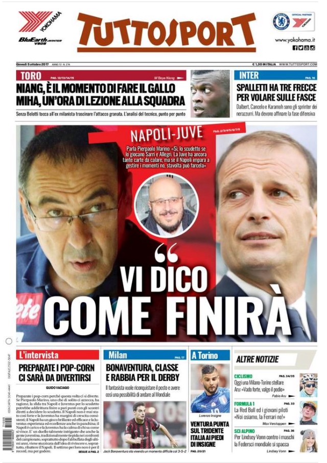 TuttoSport 5 Ottobre 2017