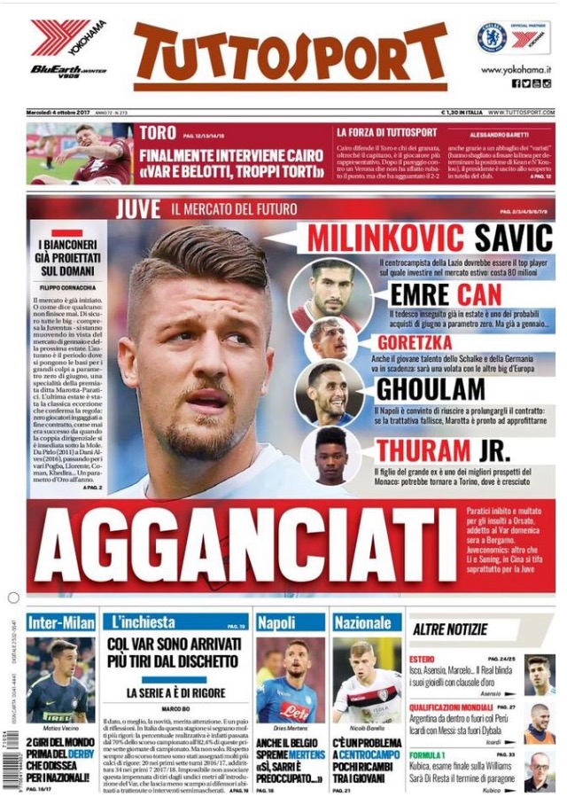 TuttoSport 4 Ottobre 2017
