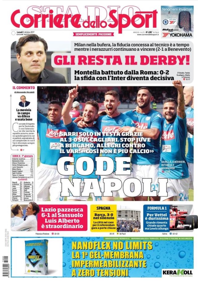 Corriere Dello Sport 2 Ottobre 2017