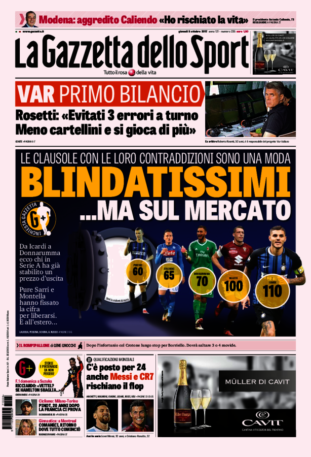 La Gazzetta Dello Sport 5 Ottobre 2017