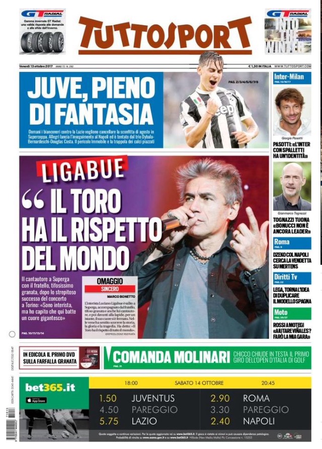 TuttoSport 13 Ottobre 2017
