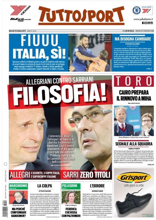 TuttoSport 10 Ottobre 2017