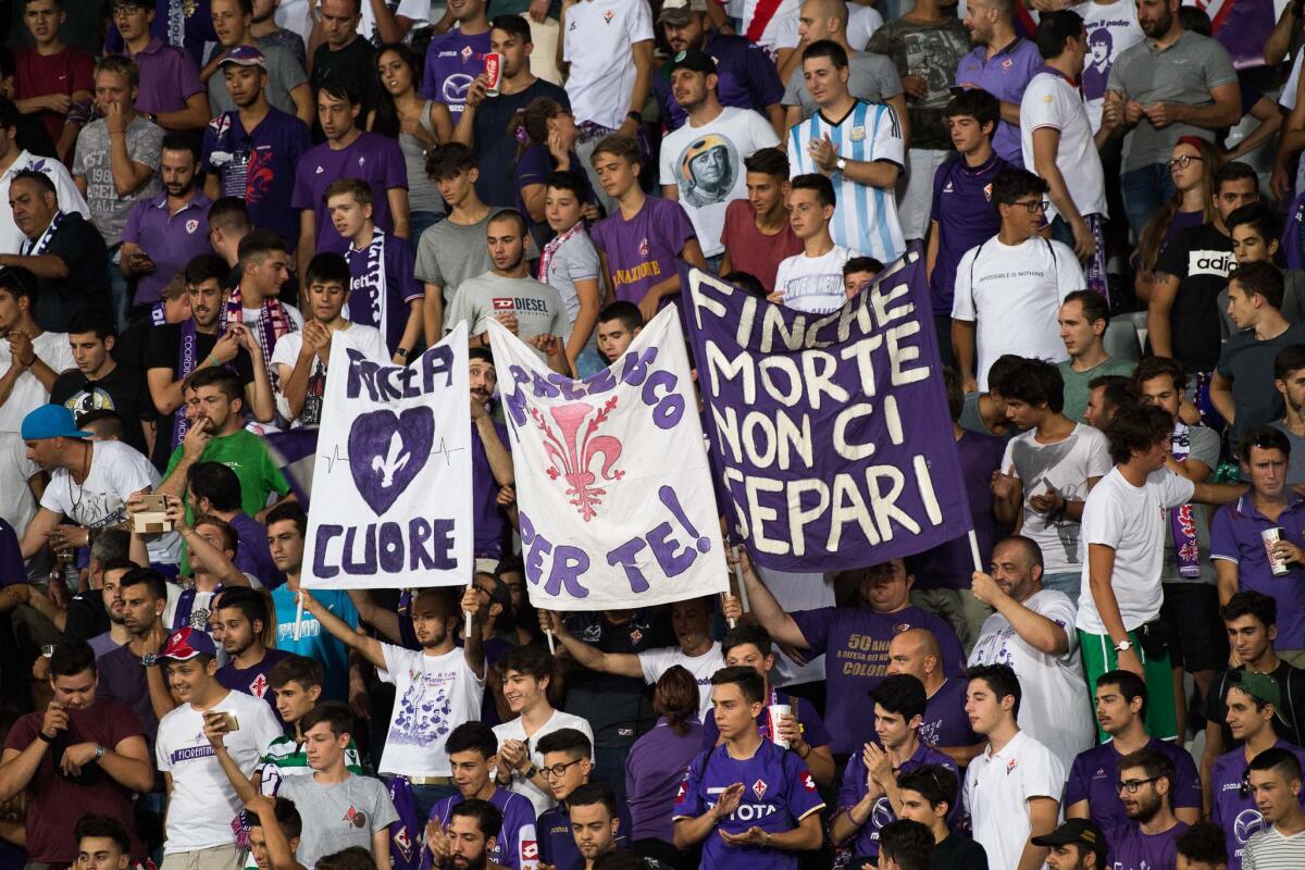 Puniti e multati per uno striscione contro Cognigni. La Fiesole sciopera nei primi 5 minuti di Fiorentina - Roma - Firenze, stadio Artemio Franchi, 27.08.2017, Fiorentina-Sampdoria, Foto Fiorenzo Sernacchioli. Copyright Labaroviola.com