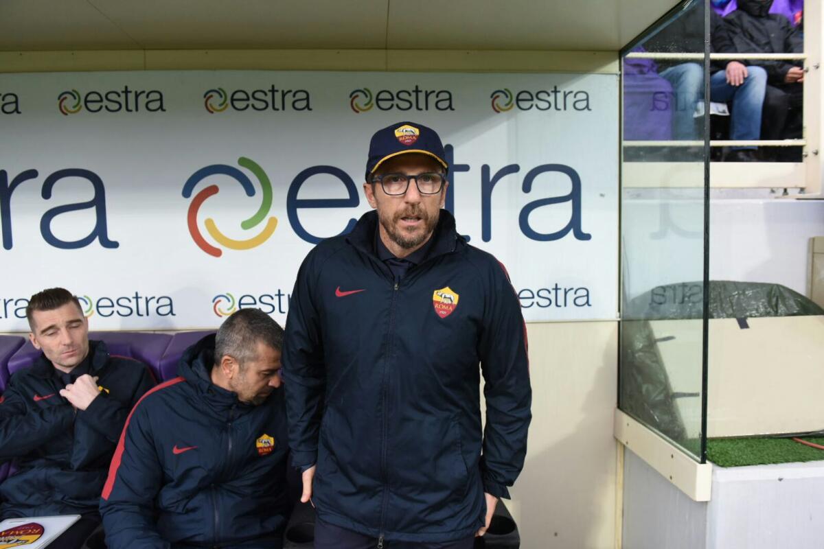 Di Francesco: "Complimenti alla Fiorentina, ottimo primo tempo. Avevo paura di Firenze, qui non è facile vincere" - Firenze, stadio Artemio Franchi, 5.11.2017, Fiorentina-Roma, Foto Fiorenzo Sernacchioli. Copyright Labaroviola.com Eusebio  Di Francesco
