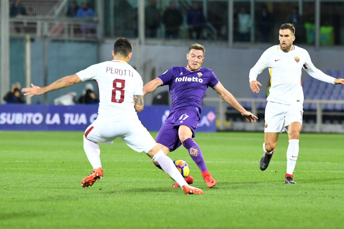 Veretout: "Dobbiamo fare gruppo per ottenere risultati. Classifica? Meriteremmo di essere più in alto. Adesso..." - Firenze, stadio Artemio Franchi, 5.11.2017, Fiorentina-Roma, Foto Fiorenzo Sernacchioli. Copyright Labaroviola.com Veretout