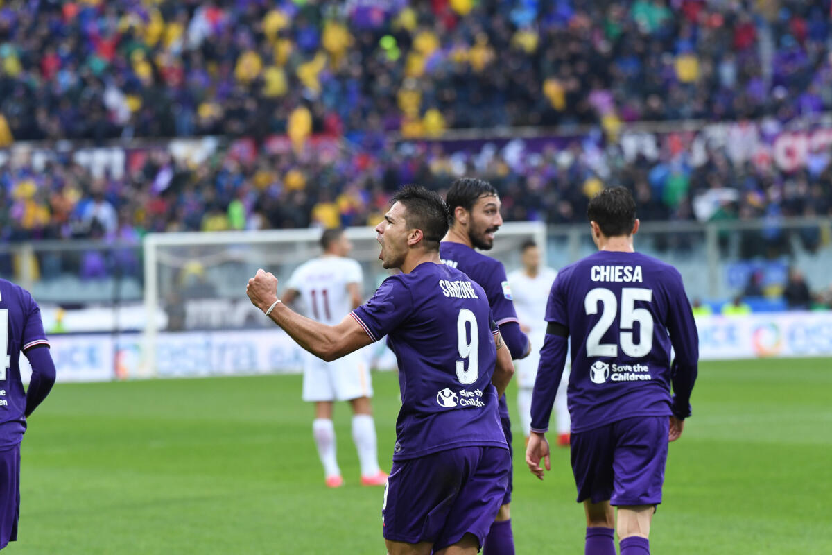 FORM.UFFICIALI: BIRAGHI PREFERITO A MAXI, BADELJ E BENASSI A CENTROCAMPO. SIMEONE.. - Firenze, stadio Artemio Franchi, 5.11.2017, Fiorentina-Roma, Foto Fiorenzo Sernacchioli. Copyright Labaroviola.com Simeone