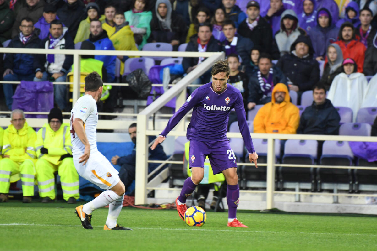 La Nazione: De Laurentiis, Chiesa e i tre assalti falliti. Ma ancora non è finita... - Firenze, stadio Artemio Franchi, 5.11.2017, Fiorentina-Roma, Foto Fiorenzo Sernacchioli. Copyright Labaroviola.com Federico Chiesa