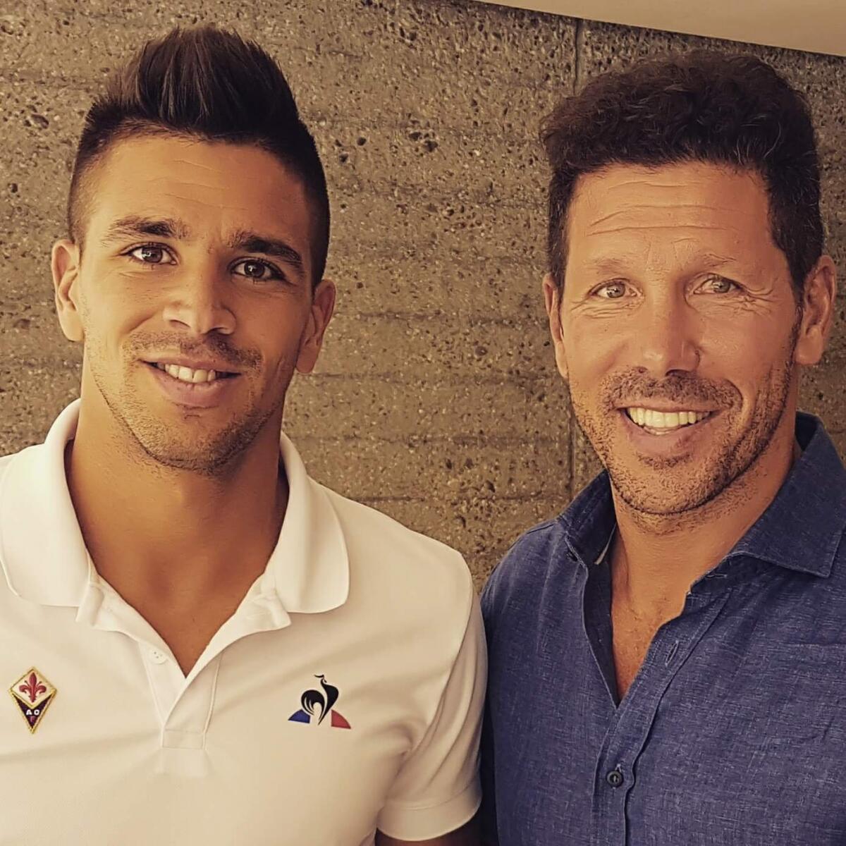Ancora Simeone: "Mi piacerebbe essere allenato da mio padre, è tra i migliori al mondo" - Diego Pablo Simeone incontra suo figlio Giovanni