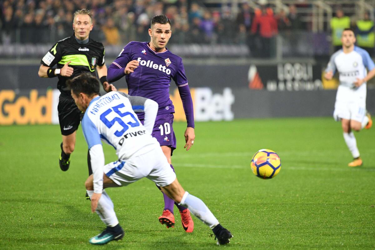 La colonia francese supera l'esame: pollice su per Veretout, Thereau, Laurini ed Eysseric - Firenze, stadio Artemio Franchi, 5.01.2018, Fiorentina-Inter, Foto Fiorenzo Sernacchioli. Copyright Labaroviola.com Eysseric