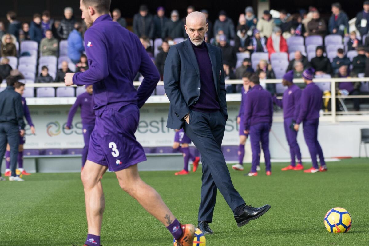 Rifinitura sul terreno del Franchi per la Fiorentina: così si prepara la sfida alla Juve - Firenze, stadio Artemio Franchi, 30.12.2017, Fiorentina-Milan, Foto Fiorenzo Sernacchioli. Copyright Labaroviola.com Pioli