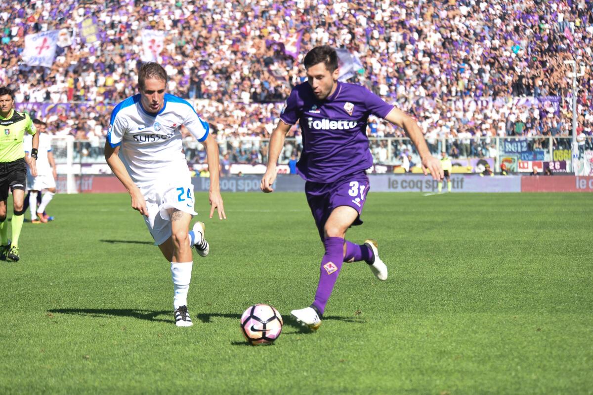 Milic, il giocatore sempre piú vicino al Napoli - Stadio Artemio Franchi, 16.10.2016, Fiorentina-Atalanta, Foto Firoenzo Sernacchioli, copyright Labaroviola.com