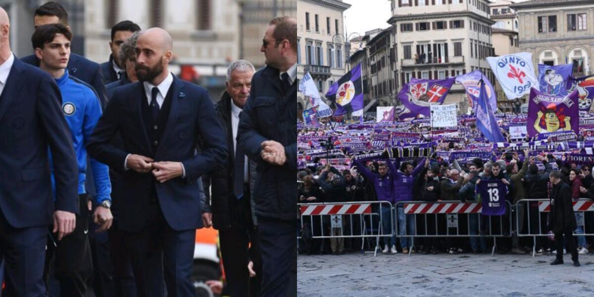 Da Totti a Bernardeschi fino alla meravigliosa sciarpata dei tifosi viola. Tutte le foto del funerale di Astori - 
