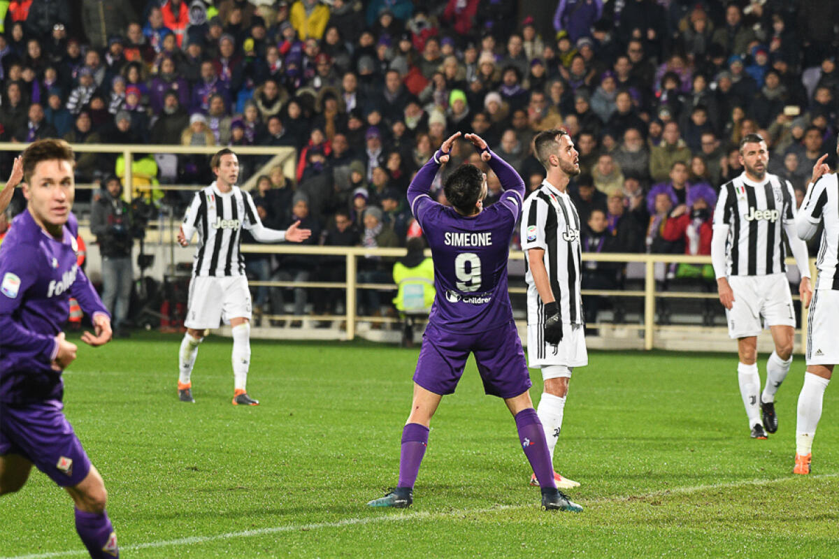 Simeone: "Vorrei che mi dicessero che non è vero. Ti ricorderò." - Firenze, stadio Artemio Franchi, 9.02.2018, Fiorentina-Juventus, Foto Fiorenzo Sernacchioli. Copyright Labaroviola.com