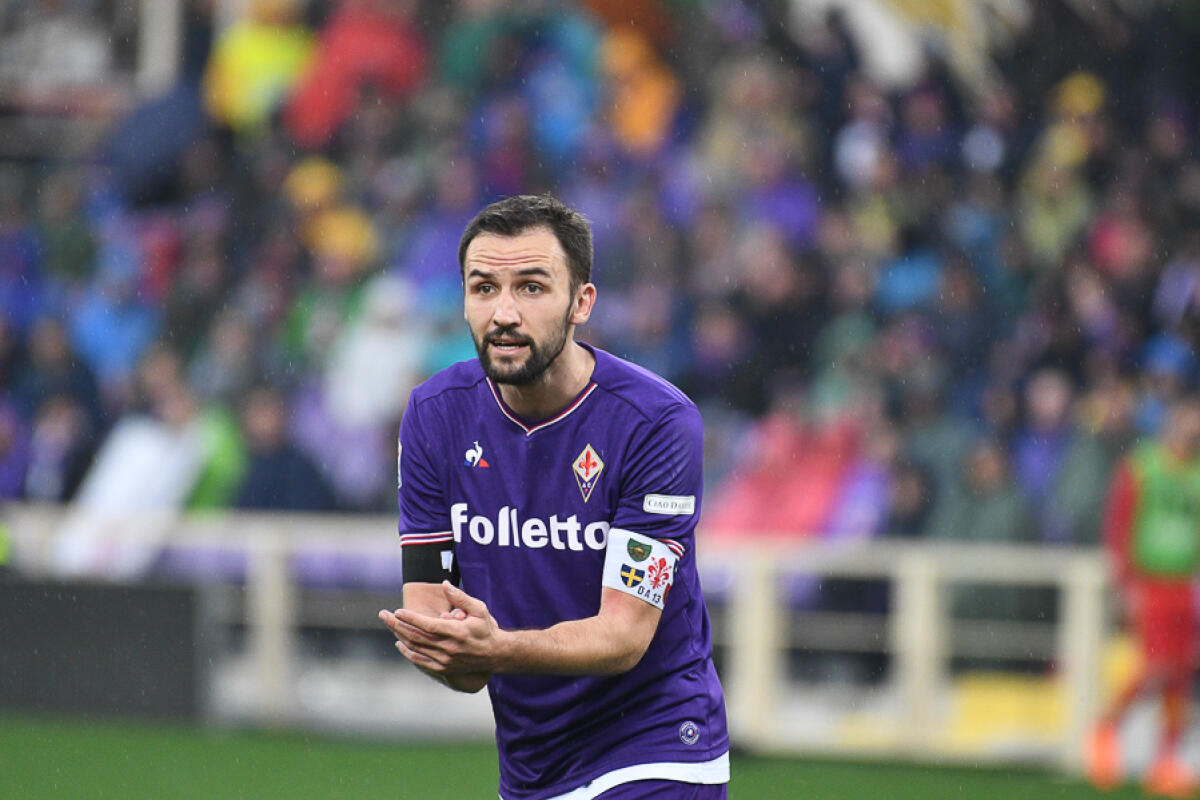 Paura Badelj, uscito dall'amichevole negli USA per un infortunio al ginocchio - Firenze, stadio Artemio Franchi, 11.03.2018, Fiorentina-Benevento, Foto Fiorenzo Sernacchioli. Copyright Labaroviola.com Badelj