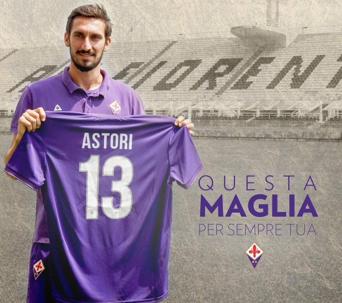 La Nazione, vendute 500 maglie ufficiali di Davide Astori. La città si mobilita per acquistarla... - 