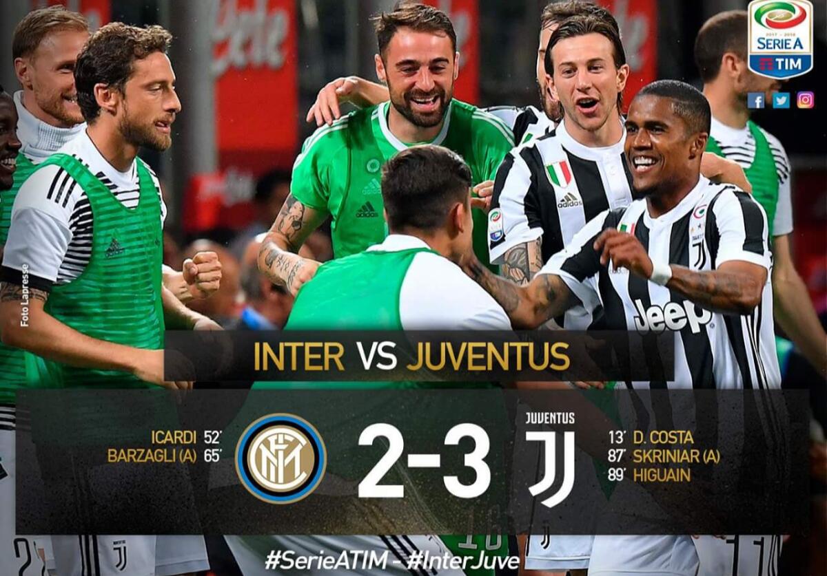 Vince la Juventus in rimonta. Domani l'Italia bianconera tiferà Fiorentina per festeggiare lo scudetto - 