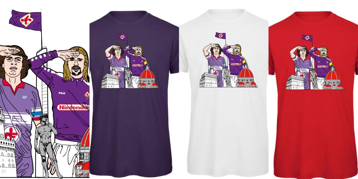 Il saluto al capitano di Antognoni e Batistuta, ecco la maglia dei tifosi viola - 