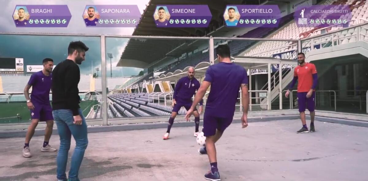 VIDEO: Sportiello, Saponara, Simeone e Biraghi si sfidano alla tedesca sugli spalti del Franchi - 