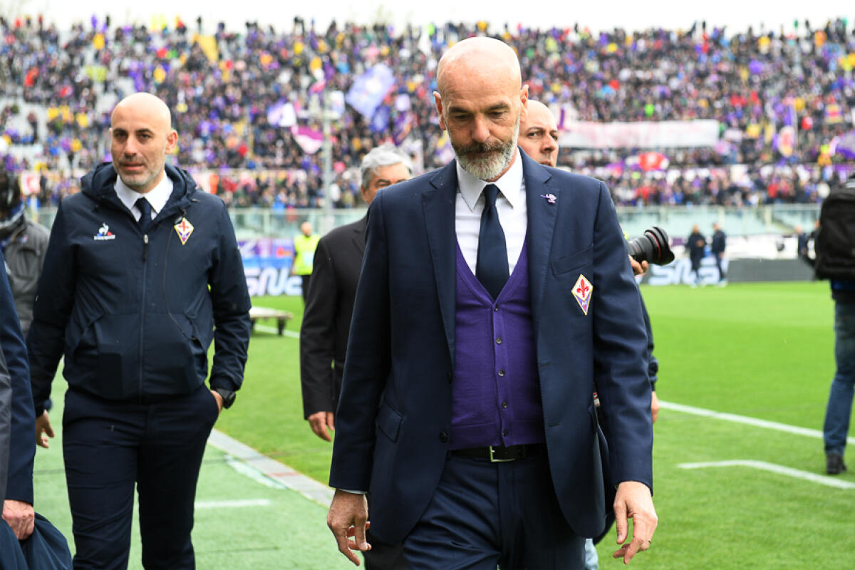 Pioli: "Voglio costruire una Fiorentina che possa divertire e giocare un bel calcio. La stagione passata..." - Firenze, stadio Artemio Franchi, 15.04.2018, Fiorentina-Spal, Foto Fiorenzo Sernacchioli. Copyright Labaroviola.com, Pioli