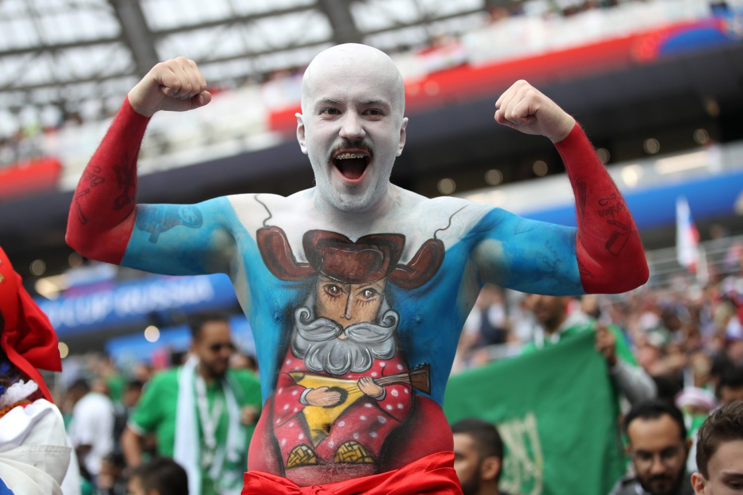 (FOTO) Russia 2018: la cerimonia di apertura è spettacolare, Robbie Williams e Ronaldo i protagonisti...
