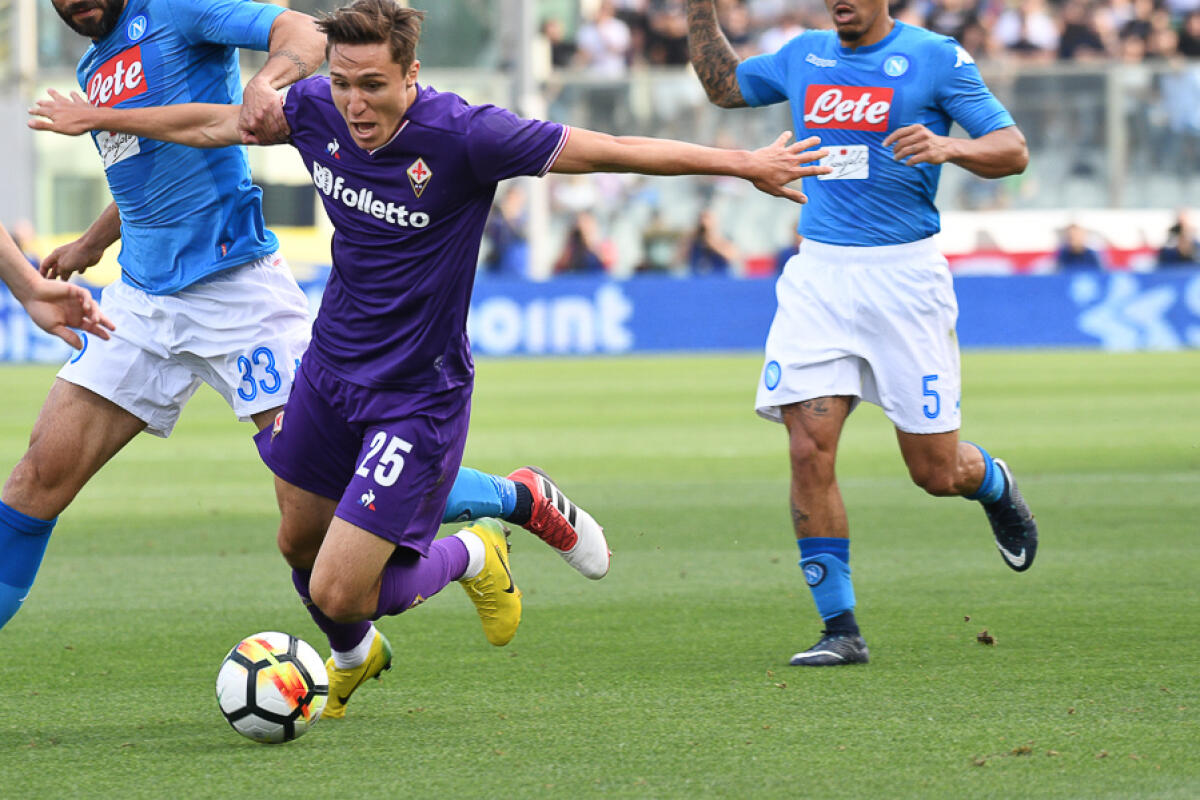 Chiesa assente al primo allenamento a Moena. Nessun allarme: è febbricitante - Firenze, stadio Artemio Franchi, 29.04.2018, Fiorentina-Napoli, Foto Fiorenzo Sernacchioli. Copyright Labaroviola.com, Chiesa