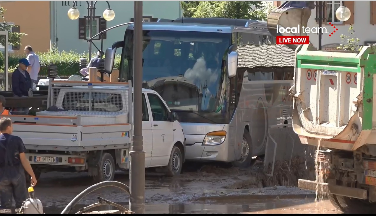 (VIDEO) Alluvione a Moena, le immagini dalla Val Di Fassa sede del ritiro estivo della Fiorentina