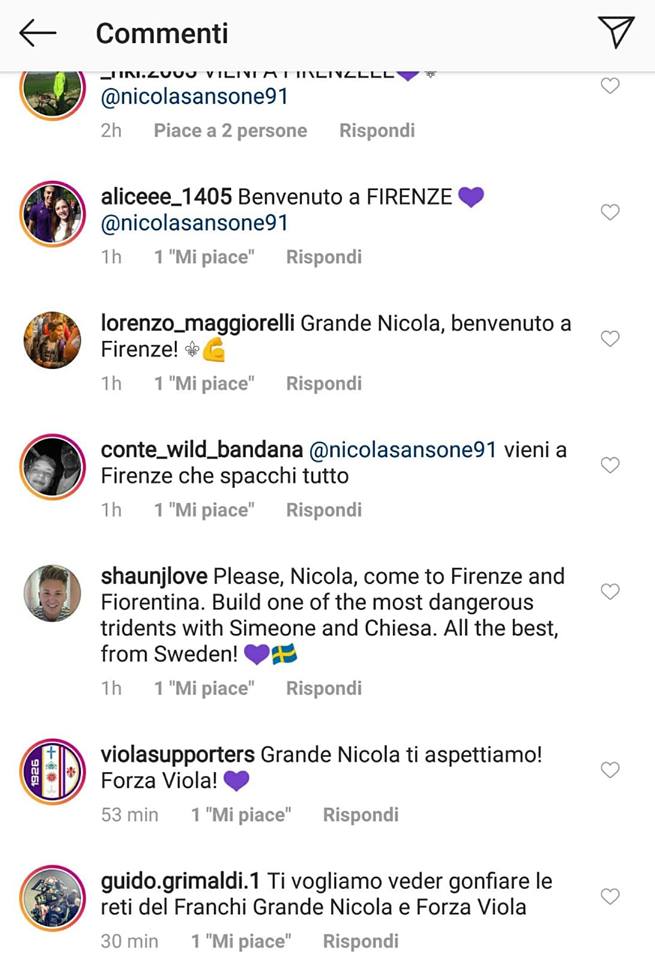 Sansone vicino alla Fiorentina? Un like su Instagram e quell'indizio di mercato...
