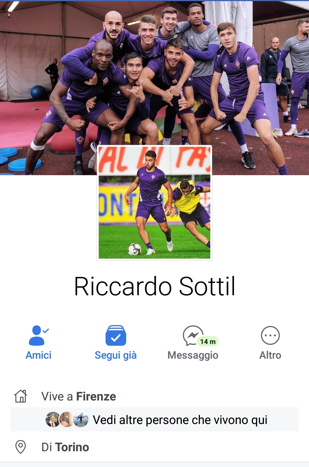 Sottil e le offese condivise alla società viola, ma il profilo è falso. Tifosi viola ingannati su Facebook