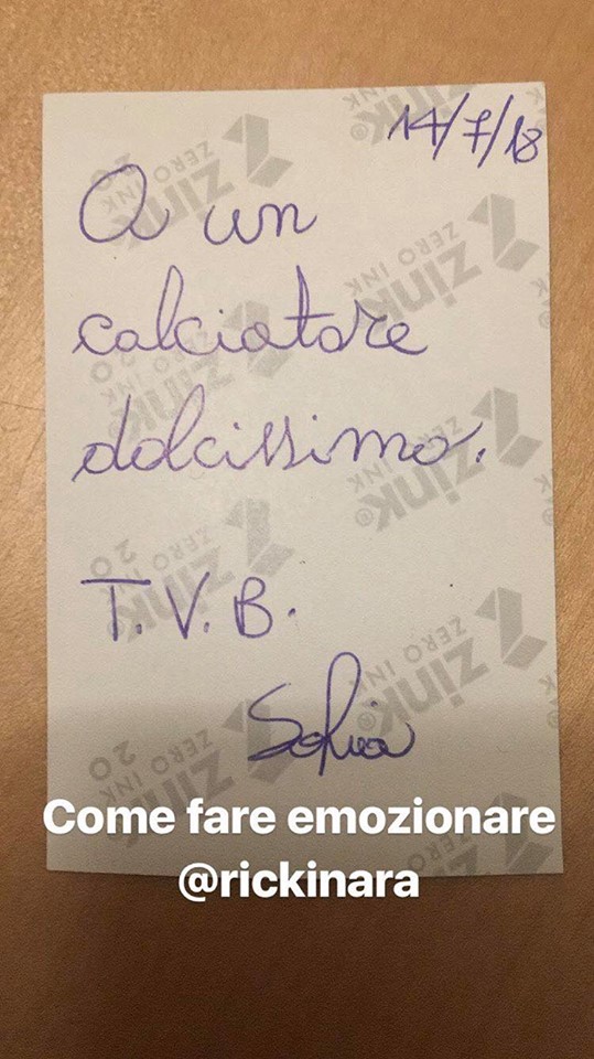(FOTO) Saponara su Instagram si emoziona per la dedica di una giovane tifosa