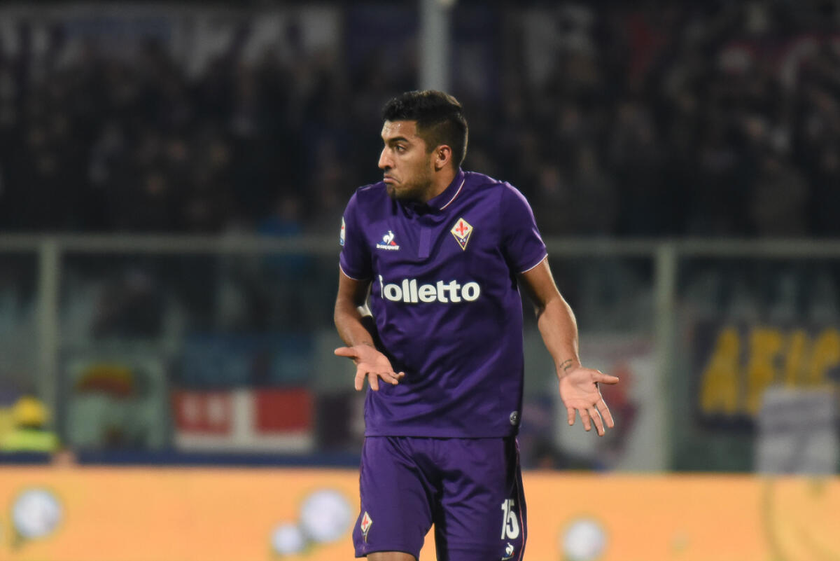 Dopo Cristoforo anche Maxi Oliveira ai saluti. Se ne va in Messico - Firenze, stadio Artemio Franchi, 12.12.2016, Fiorentina-Sassuolo, Foto Fiorenzo Sernacchioli. Copyright Labaroviola.com