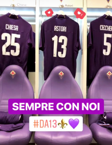 (FOTO): Direttamente dagli spogliatoi: la maglia di Astori non può mancare...