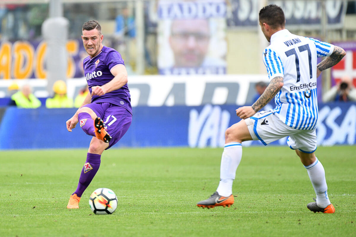 La Nazione titola: "La conferma". Veretout in prima pagina e un nuovo ruolo per lui... - Firenze, stadio Artemio Franchi, 15.04.2018, Fiorentina-Spal, Foto Fiorenzo Sernacchioli. Copyright Labaroviola.com, Veretout