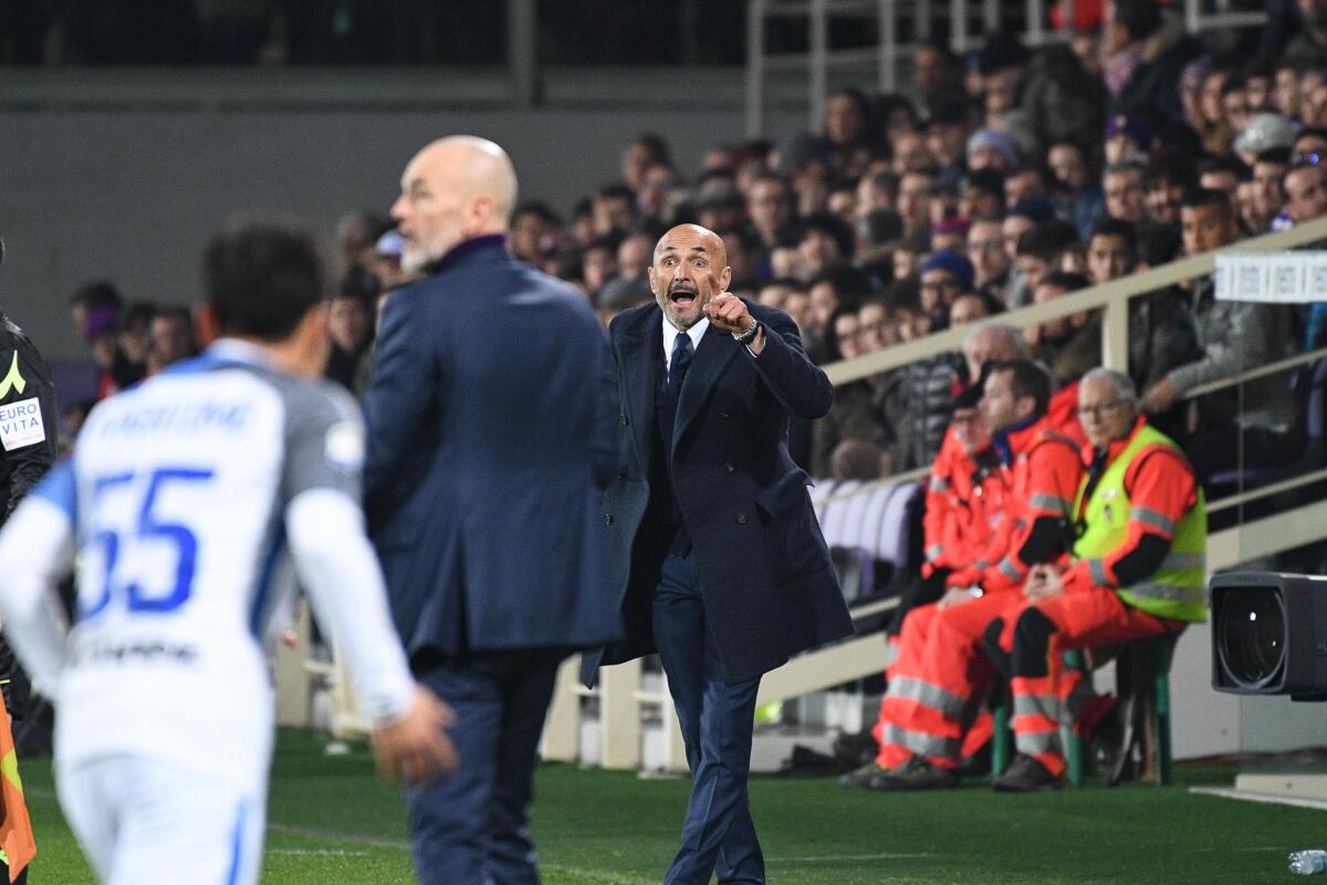D'Ambrosio segna il vantaggio, negato un rigore a Chiesa - Firenze, stadio Artemio Franchi, 5.01.2018, Fiorentina-Inter, Foto Fiorenzo Sernacchioli. Copyright Labaroviola.com Spalletti