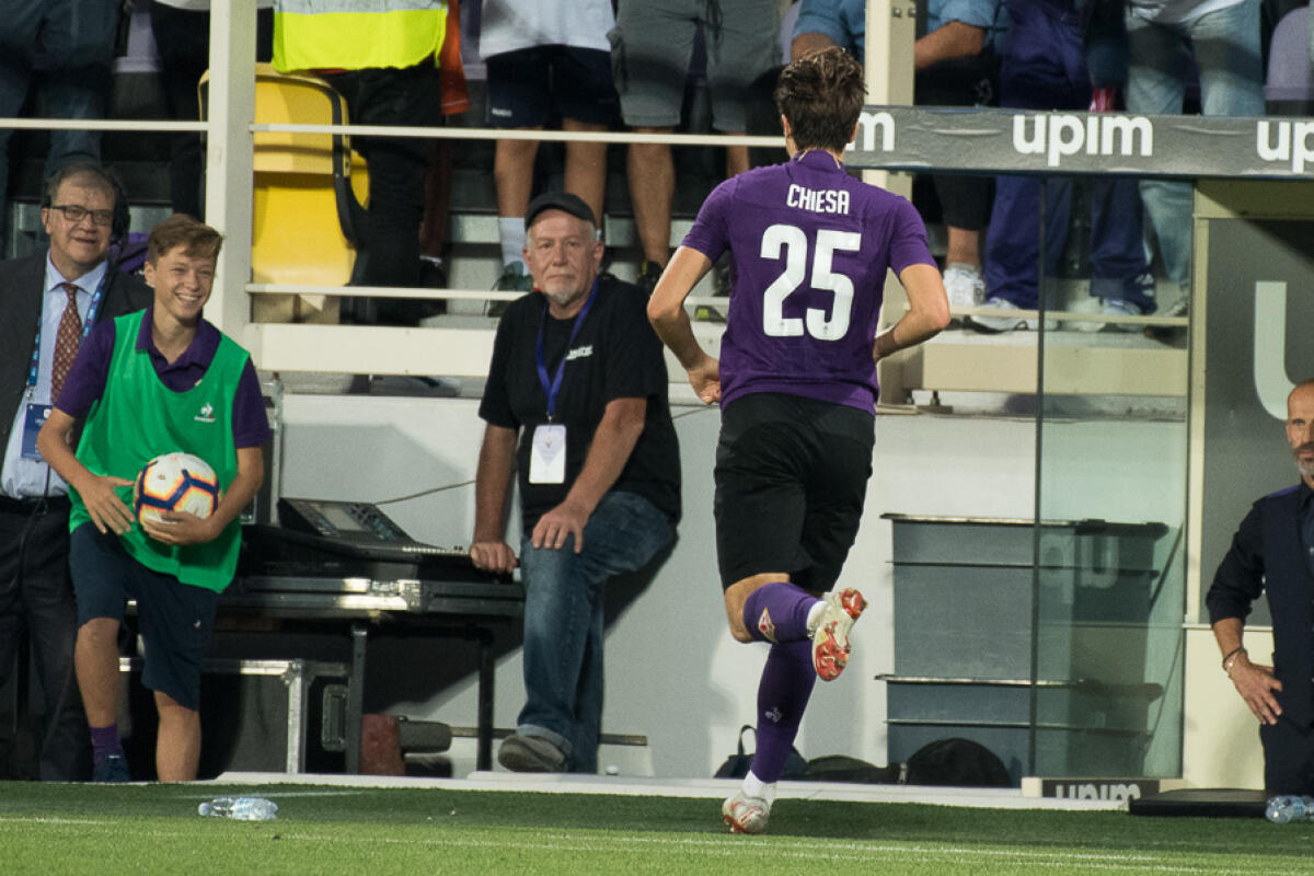 Mamma Chiesa: "Regole e amore, cosi siamo una famiglia unita. L'abbraccio tra Lorenzo e Federico..." - Firenze, stadio Artemio Franchi, 22.09.2018, Fiorentina-Spal, Foto Fiorenzo Sernacchioli. Copyright Labaroviola.com, Chiesa