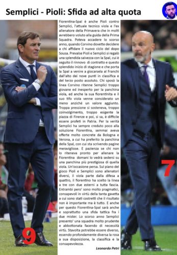 Prima di Fiorentina-Spal leggi gratuitamente "Il tifoso viola". Tanti i contenuti ed anche un po' di Labaroviola...