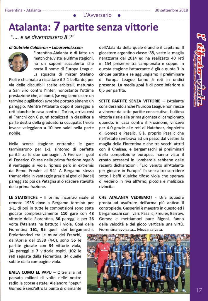 Domani prima di entrare al Franchi leggi gratuitamente “I’Tifoso viola” presenti anche i nostri articoli...