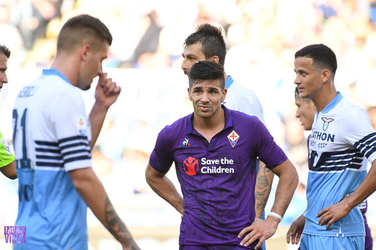 CdS Stadio: Missione Simeone in Nazionale per segnare poi in viola. Il Cholito l'unico ad aver segnato in trasferta... - Roma, Stadio Olimpico, 07.10.2018, Lazio-Fiorentina, foto Fiorenzo Sernacchioli. Copyright Labaroviola.com, Simeone