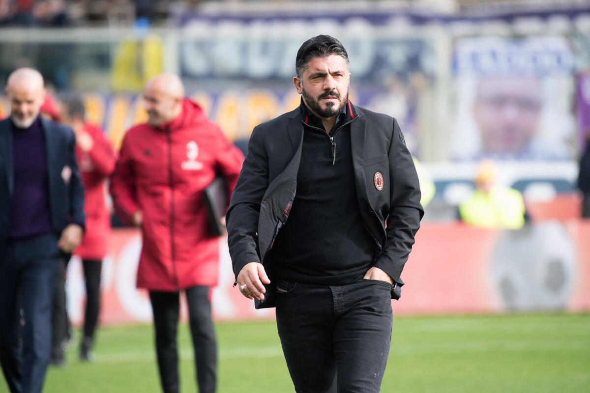 Milan, Leonardo incontra Donadoni, e il procuratore di Montolivo vuole vendicarsi.. - Firenze, stadio Artemio Franchi, 30.12.2017, Fiorentina-Milan, Foto Fiorenzo Sernacchioli. Copyright Labaroviola.com Gattuso