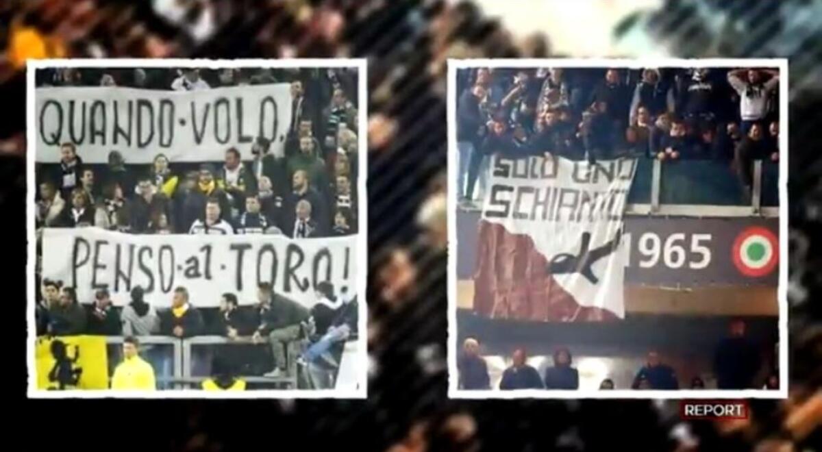 VIDEO, Report altra prova contro la Juventus. Hanno fatto entrare striscioni contro Superga - 