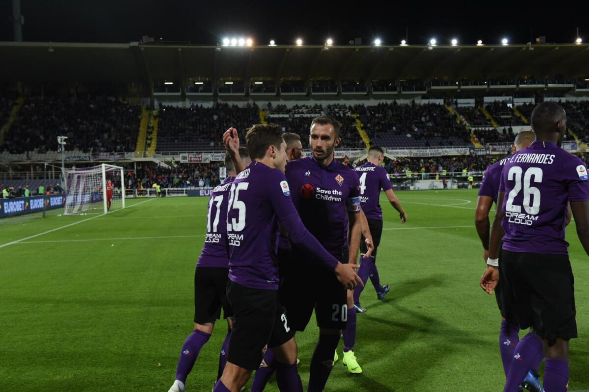 Repubblica, Simeone inesistente, Gerson e Pjaca ancora non lasciano il segno. C'è solo Chiesa - Firenze, stadio Artemio Franchi, 21.10.2018, Fiorentina-Cagliari, Foto Fiorenzo Sernacchioli. Copyright Labaroviola.com