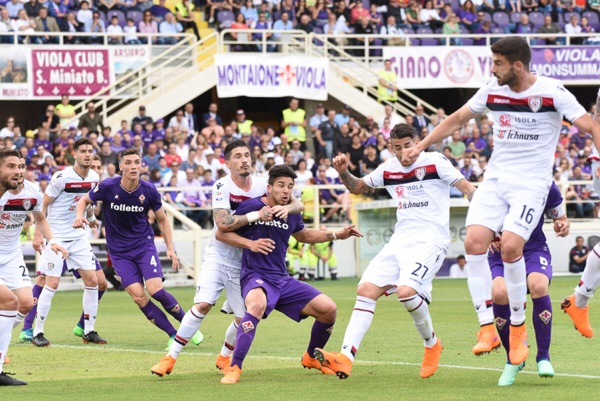 CdS Stadio: Fiorentina-Cagliari da sogni infranti a sogni da realizzare. Dubbio in attacco... - Firenze, stadio Artemio Franchi, 13.05.2018, Fiorentina-Cagliari, Foto Fiorenzo Sernacchioli. Copyright Labaroviola.com, Pisacane Simeone