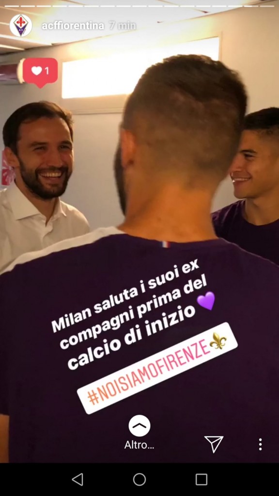 (FOTO) I saluti di Badelj agli ex compagni prima della partita