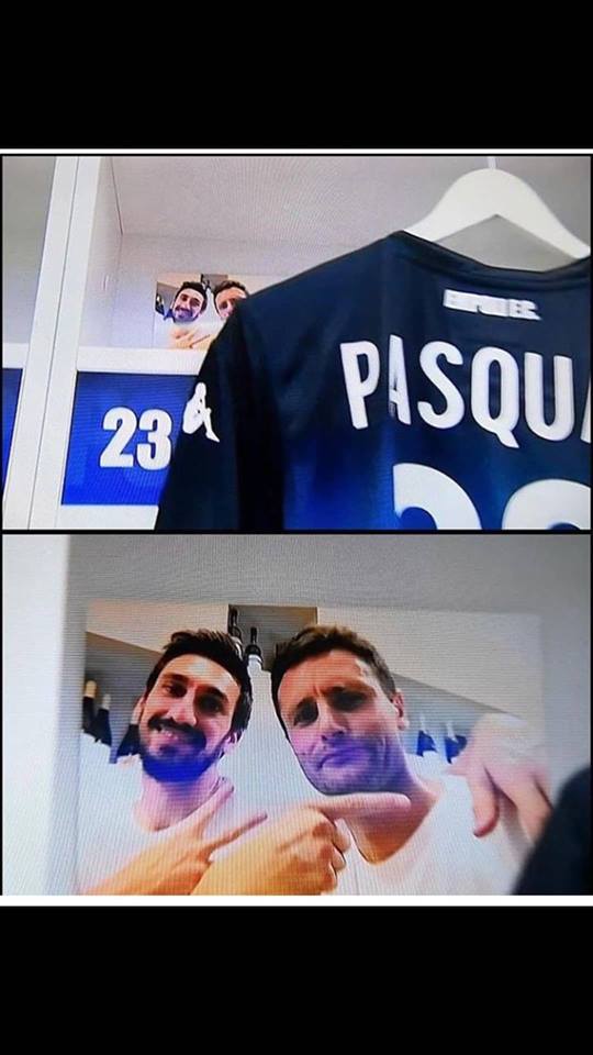 FOTO: Astori sempre al fianco di Pasqual. La foto di Davide nello spogliatoio dell'Empoli