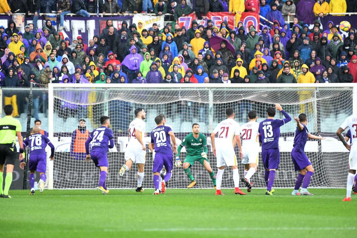Fiorentina in vantaggio nei precedenti contro la Roma in casa. La scorsa stagione... - Firenze, stadio Artemio Franchi, 5.11.2017, Fiorentina-Roma, Foto Fiorenzo Sernacchioli. Copyright Labaroviola.com