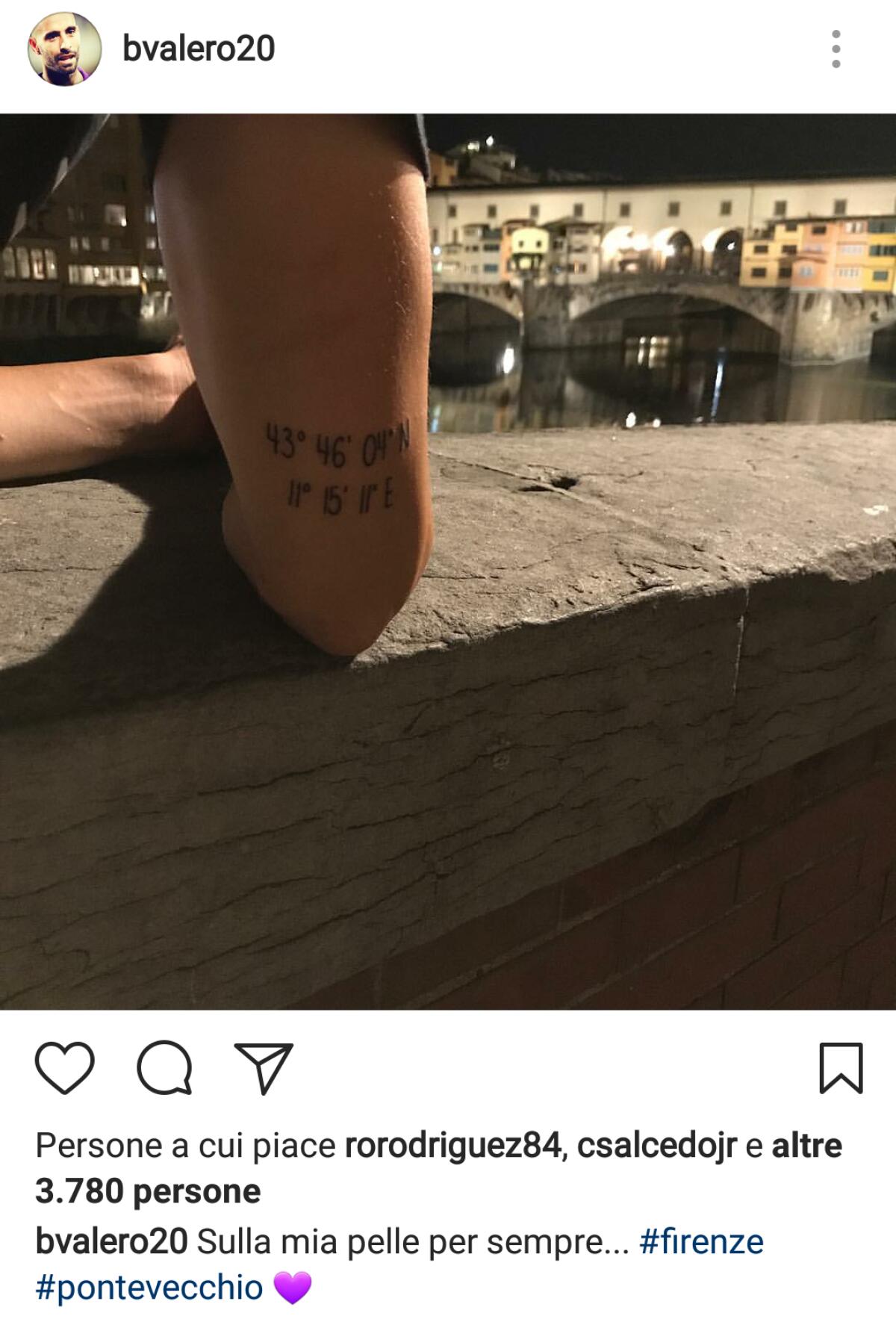 Borja ha già dimenticato Firenze? La moglie: "Solo il primo mese a Milano è stato duro" - Il post su Instagram di Borja Valero