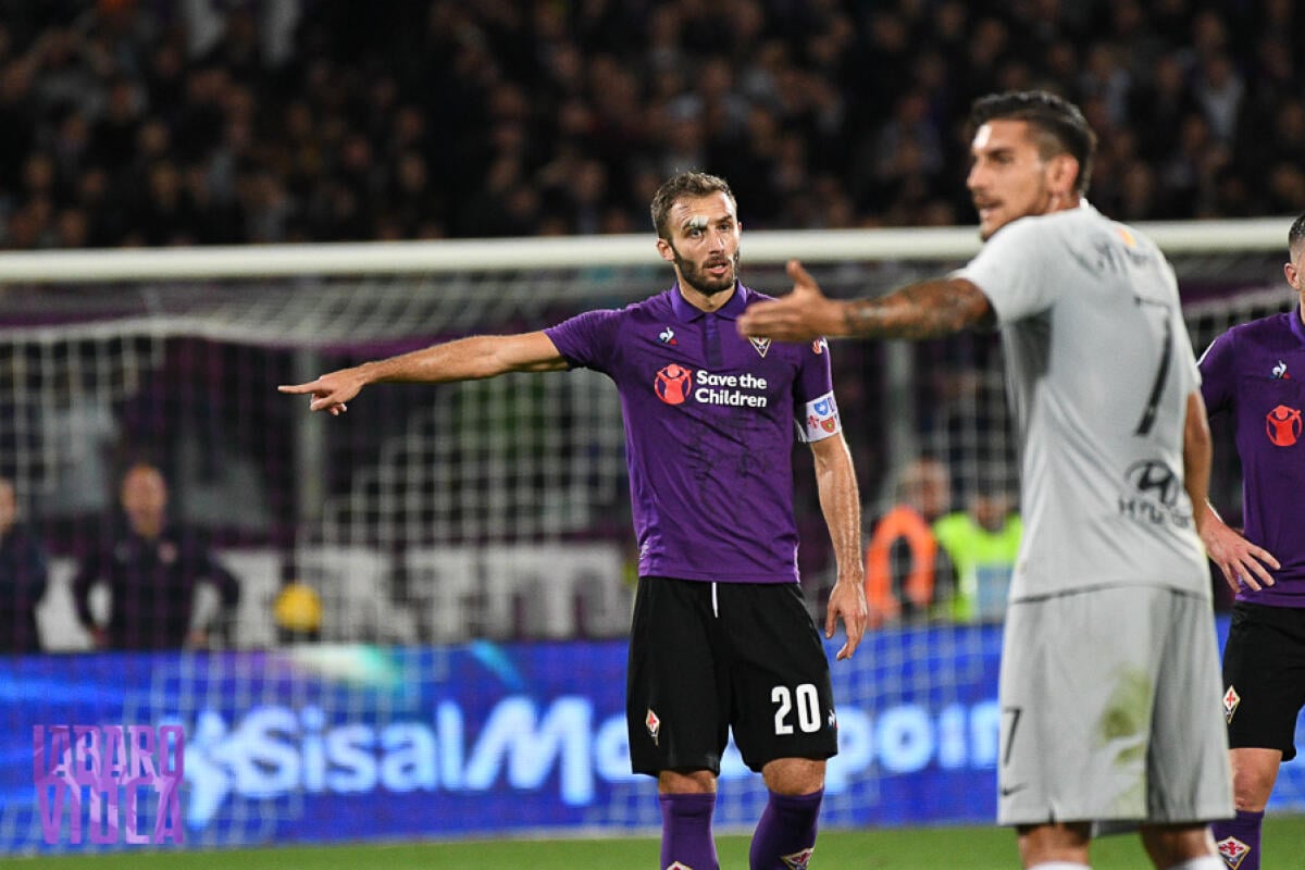 Pezzella e il discorso nello spogliatoio: "Non posso dire ciò che ho detto..." la carica dei senatori - Firenze, stadio Artemio Franchi, 3.11.2018, Fiorentina-Roma, Foto Fiorenzo Sernacchioli. Copyright Labaroviola.com