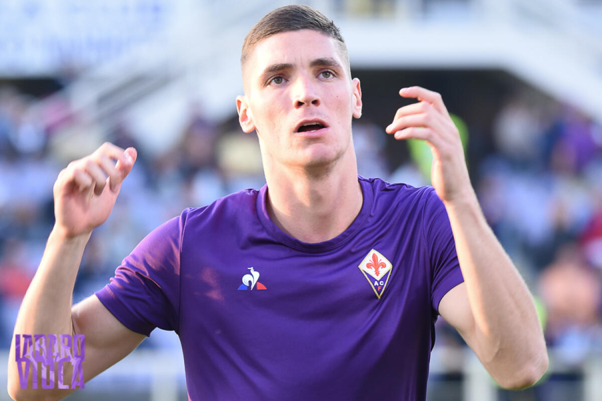 Indicazioni dall'allenamento della Fiorentina, Milenkovic al centro. No 3-5-2, Terzino destro... - Firenze, stadio Artemio Franchi, 21.10.2018, Fiorentina-Cagliari, Foto Fiorenzo Sernacchioli. Copyright Labaroviola.com, Milenkovic