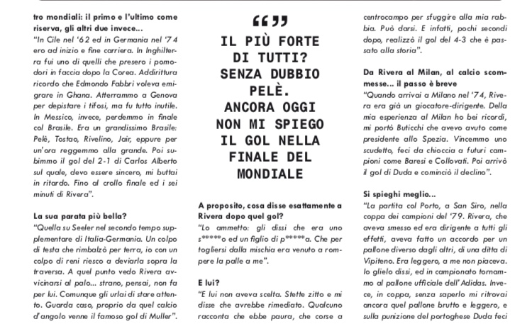 Oggi Albertosi compie 79 anni: “Il mio ricordo più bello? La Coppa delle Coppe con la Fiorentina...”